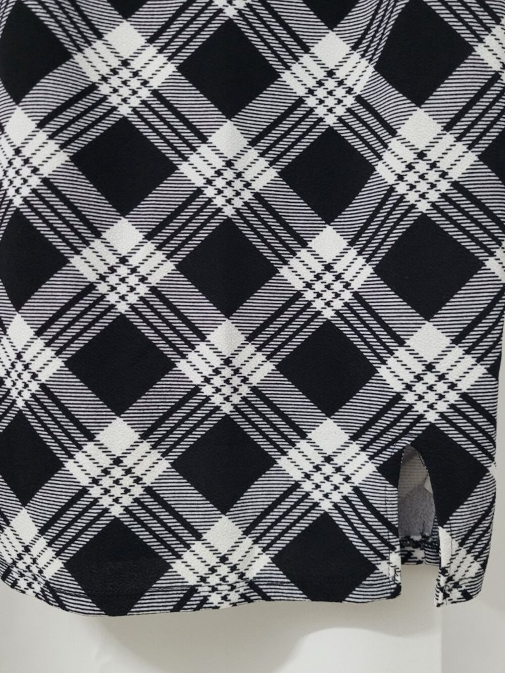 No Boundaries Black & White Plaid Bodycon Mini Dress - Picture 7 of 10